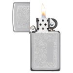 Zippo Slim Chrome Venetian 1652 - Image 2