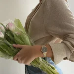 CLUSE Boho Chic Petite Watch Mesh Crystals, Grey, Gold Colour CW10501 - Image 5