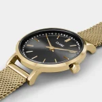 CLUSE Boho Chic Petite Watch Mesh Crystals, Grey, Gold Colour CW10501 - Image 2