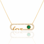 Κολιέ Ορθογώνιο Love 24232Y