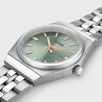CLUSE Retro 70s Mini Watch Steel, Sage Green, Silver Colour CW16301 - Image 2