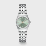 CLUSE Retro 70s Mini Watch Steel, Sage Green, Silver Colour CW16301